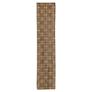 Modern Harvin Hand-Knotted Hemp & Silk Runner by Doris Leslie Blau For Sale