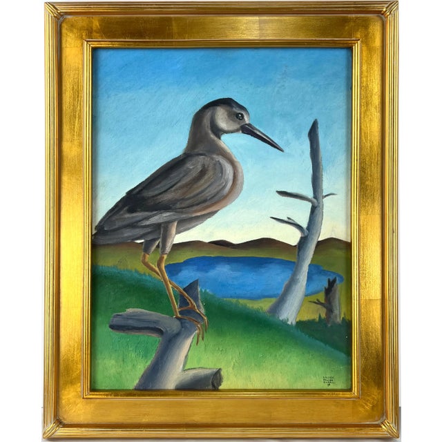 Mid 20th Century "The Paper Boy and His Comics" Figurative Oil Painting by Louise Miller Clark For Sale In Monterey, CA - Image 6 of 6