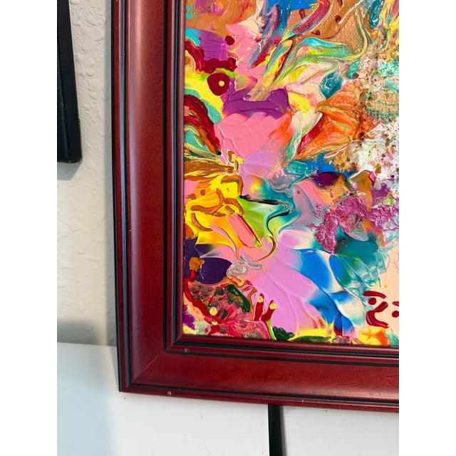 Serg Graff "Fabric of Joy" Abstract Painting Acrylic on Canvas Framed Art, Coa For Sale In Jacksonville, FL - Image 6 of 11