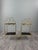 1960s Vintage Side Tables in Gilt Metal with Glazed Ceramic Tops, 1960s, Set of 2 For Sale - Image 5 of 12