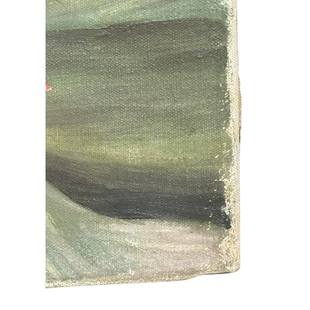 Mid 20th Century Oil on Canvas “Still Life of Lilacs in Vase” Signed Artist A. Werner Unframed For Sale In Washington DC - Image 6 of 12