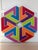 Damien Hirst Vintage Large Hard Edge Abstract Op Art Geometric Shaped Painting, Manner of Frank Stella For Sale - Image 4 of 12