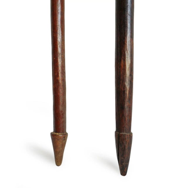 Antique Pair of Ethiopian Tribal Wood Clubs For Sale - Image 4 of 8
