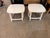1970s Pair of Vintage Coastal White Rattan Side Tables Square With Round Edges. For Sale - Image 5 of 7
