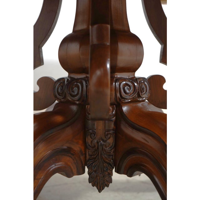 Brown Italian Continental Style Carved Dining Room Table For Sale - Image 8 of 18