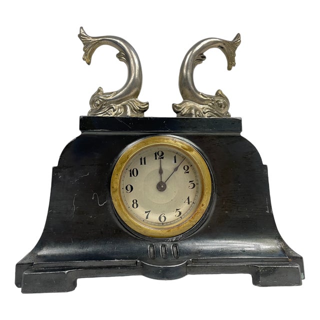 Liberty Clock with Fish, 1920s For Sale