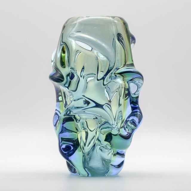 Glass Propeller Vase by Jan Kotík for Beránek Škrdlovice Glassworks, 1958-1962 For Sale - Image 10 of 10