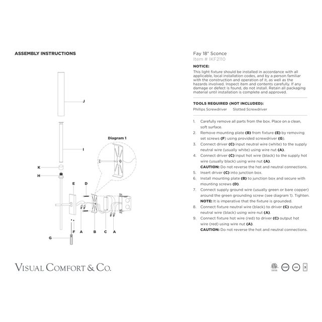 Visual Comfort Ian K. Fowler for Visual Comfort Signature Fay 18" Sconce in Polished Nickel with Frosted Glass For Sale - Image 4 of 5