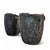 Pair of Vintage Patinated Industrial Crucible Planters, Rustic For Sale - Image 11 of 18