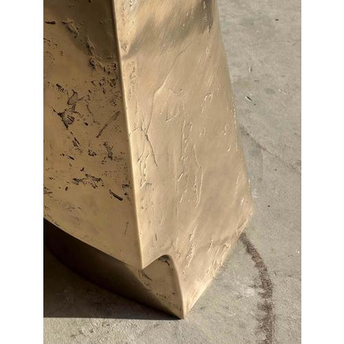 Contemporary Limited Edition Lost Wax Casted Bronze Palm Side Table by Vogel Studio For Sale - Image 3 of 7