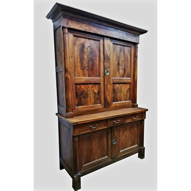 Traditional Mid-19th Century Empire Style Walnut Credenza and Cabinet For Sale - Image 3 of 8