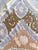 Tan Asian Suzani Embroidered Wall Hanging, 4'5'' X 5' For Sale - Image 8 of 9