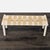 This handmade bench, in an original design, is made of whitewashed maple with jute criss cross webbing. It has rounded...