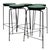 Mid-Century Modern Three-Legged Wrought Iron Swivel Counter Stools in the Manner of Frederic Weinberg - Set of 5 For Sale - Image 3 of 7