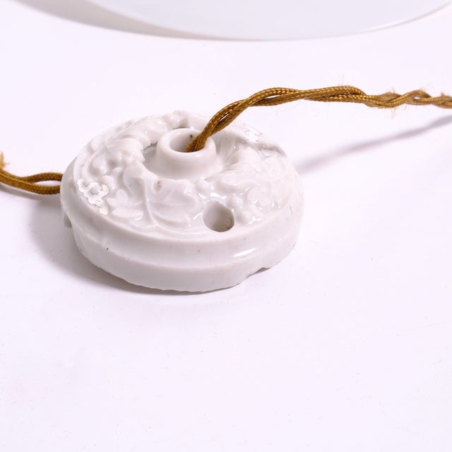 Vintage Pendant Lamp with White Milk Glass Lampshade, 1930s For Sale - Image 13 of 15