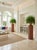 Pair of Vintage Woven Wicker Column Pedestals & Hourglass Urn Planters For Sale - Image 10 of 12