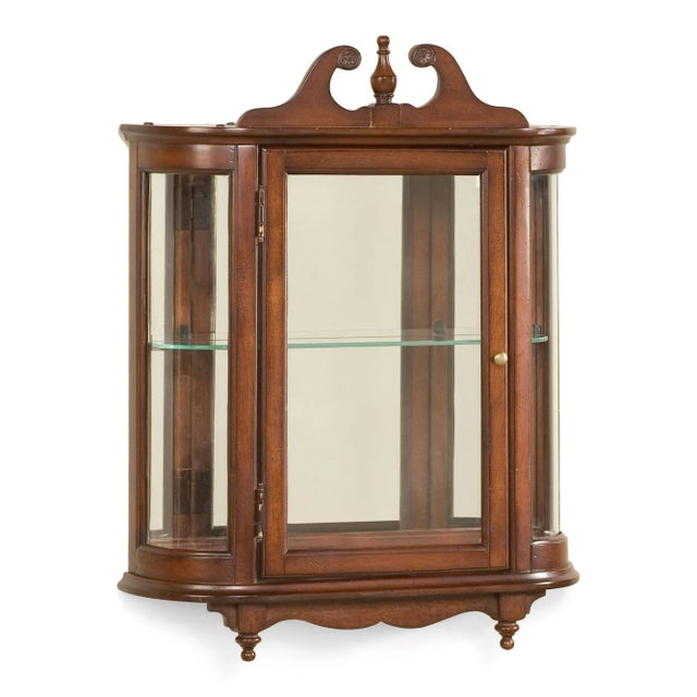 Traditional Melinda Wall Curio, Dark Brown For Sale - Image 3 of 3