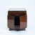 Art Deco Baker Walnut Veneered Nightstands in Copper and Cut Glass Accents, 1950s, Set of 2 For Sale - Image 6 of 18