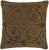 Transitional Transitional Beige & Gold Linen Throw Pillow For Sale - Image 3 of 3