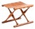 Mid-Century Folding Stool in Teak and Leather attributed to Poul Hundevad for Guldhøj, 1950s For Sale