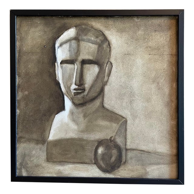 Vintage Mid Century Cubist Still Life Oil Painting For Sale