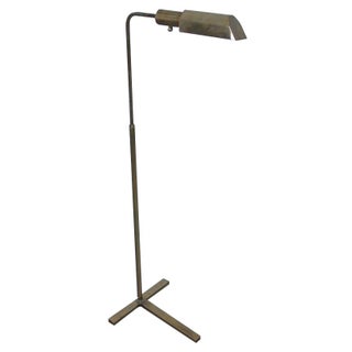 Mid-Century Casella Adjustable Brass Floor Lamp For Sale