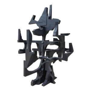 Mid 20th Century Original Anthony Tony Trezza Abstract Modern Wood Sculpture