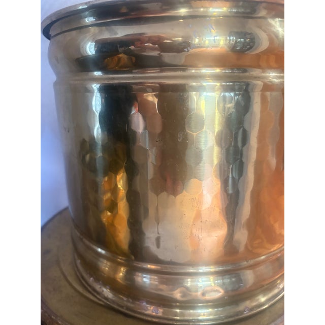 Hollywood Regency Vintage Bristol Brass & Copper Graduated Brass Planters – Set of 3, Made in Usa For Sale - Image 3 of 8