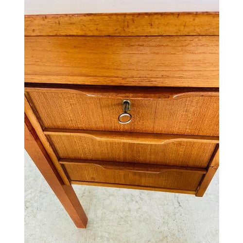 Wood Mid-Century Danish Teak Desk from Bent Silberg Møbler, 1960s For Sale - Image 7 of 18