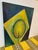 Design Plus Gallery presents an Abstract Brazilian Flag Original Painting by Josh Powell. This modernist, geometrically...