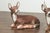 Mid 20th Century Vintage Pair of Midcentury American Deer Sculptures with Weathered Patina For Sale - Image 5 of 9