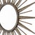 French Mid-Century Modern Hand-Hammered Metal Sunburst Mirror, Circa 1960 For Sale In Austin - Image 6 of 9