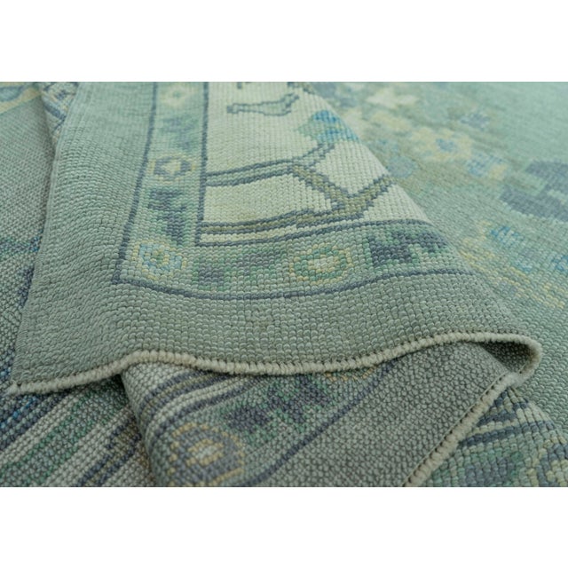 Gray Turkish Oushak Rug 9'3" x 10'8" #19055 For Sale - Image 8 of 8