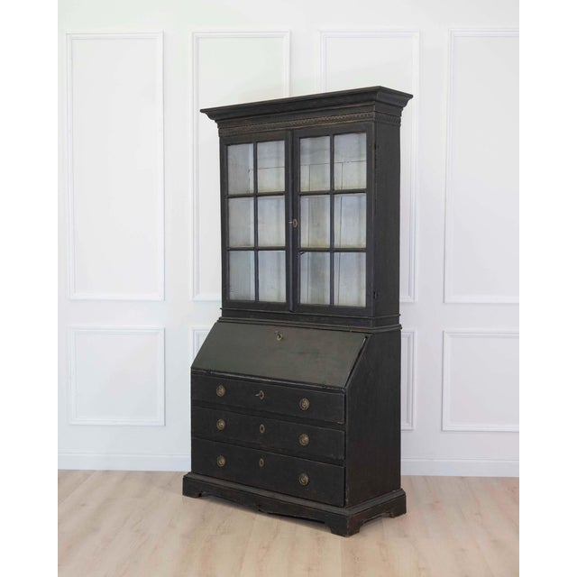 Mid 20th Century Swedish Gustavian Style Secretary and Vitrine For Sale In Atlanta - Image 6 of 9