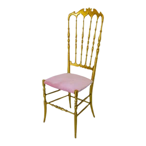 1960s Vintage Gilt Wood Chiavari Side Chair