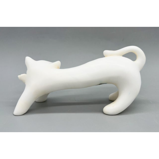 Mid 20th Century Vintage Italian Alabaster Cat Sculpture by Ditta Prof. Bessi – Mid-Century Modern / Minimalist For Sale - Image 5 of 10