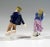 Art Nouveau Meissen Snowball Thrower & Girl Figurines by A. Koenig, 1910s, Set of 2 For Sale - Image 3 of 8
