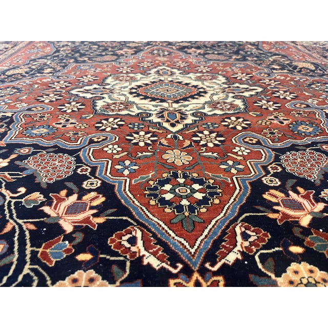 Textile Antique Persian Mohtasham Kashan Rug 4’6" X 6’11" For Sale - Image 7 of 7