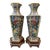 Pair of Antique Art Deco Fish Motif Gilt Bronze Cloisonné Hexagon Vases & Stands For Sale