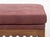 Modern Burgundy Suede Upholstered Ottomans, Pair For Sale - Image 3 of 6