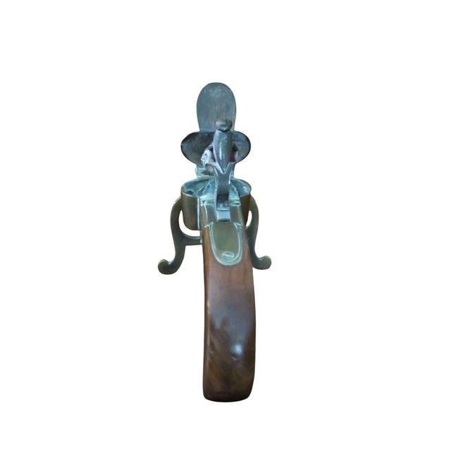 Antique George III Brass, Iron and Mahogany Flintlock Tinder Pistol For Sale In Boston - Image 6 of 18