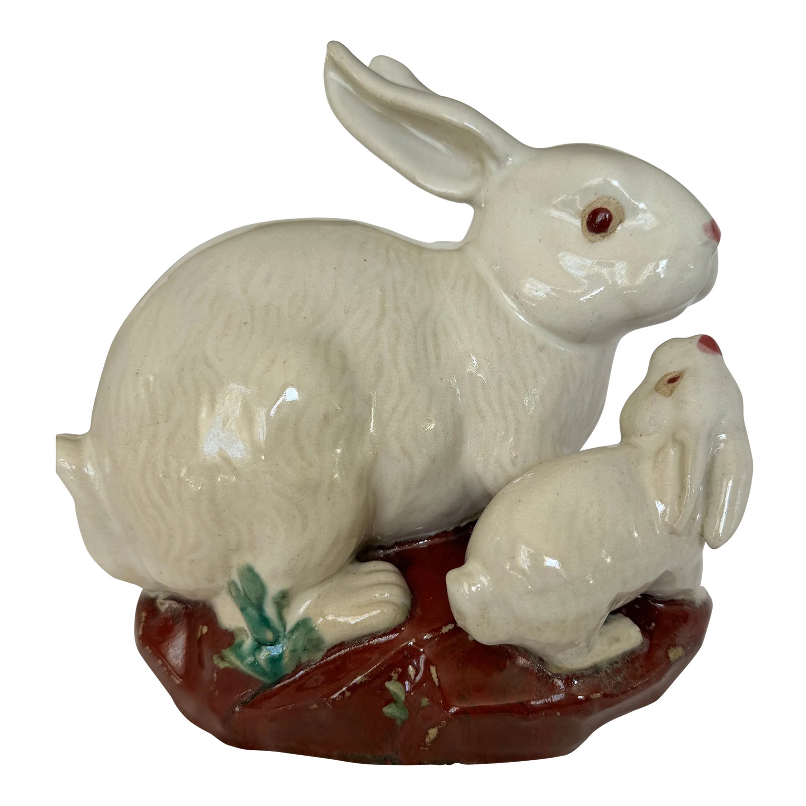 Rabbit and Bunny Sculpture | Chairish