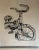Vintage Framed Black and White Embossed Etching of a Tricycle Circa 1990’s, Signed James Donofrio and titled Rest in...