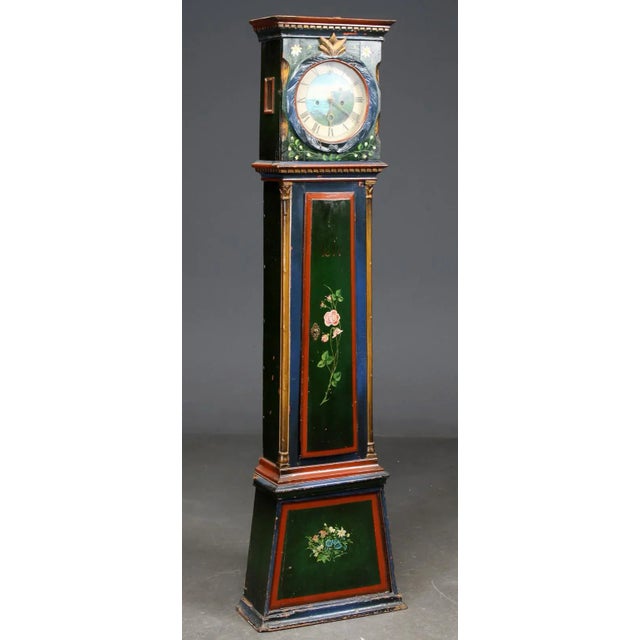 Wood Danish Standing Clock, 1840s For Sale - Image 7 of 7
