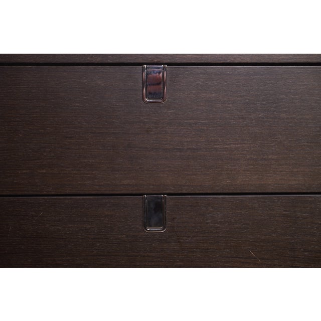 Mid-Century Modern Italian Potocco Wood Sideboard With Zebra Wood Top For Sale - Image 3 of 5