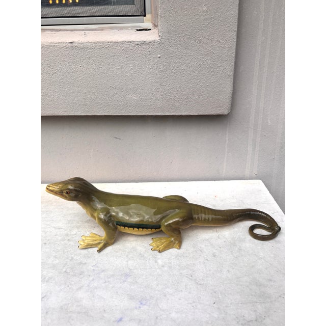 Large French Majolica Lizard Vallauris Circa 1950 For Sale In Austin - Image 6 of 12