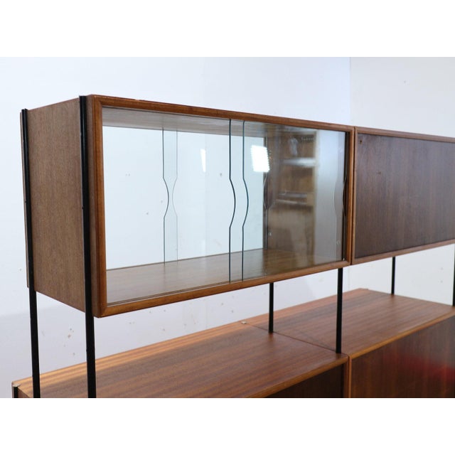 Brown Mid Century Modern Vintage Display China Cabinet by Vanson For Sale - Image 8 of 15