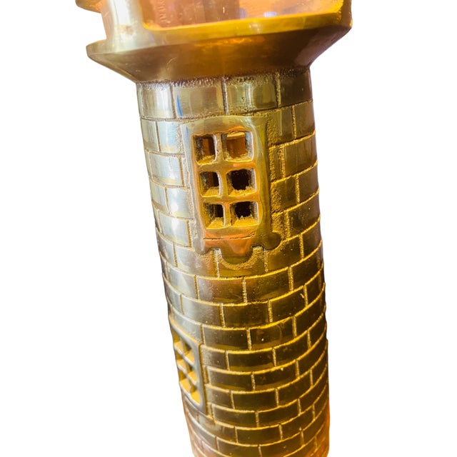 Mid Century Modern Brass Lighthouse Lamp With Beacon Light For Sale - Image 4 of 12
