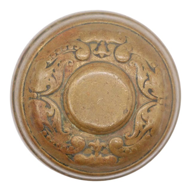 Antique Brass Corbin Flemish Entry Holland Door Knob For Sale