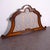 Antique wooden headboard from the second half of the 19th century upholstered on the front with elegant damask fabric. The...